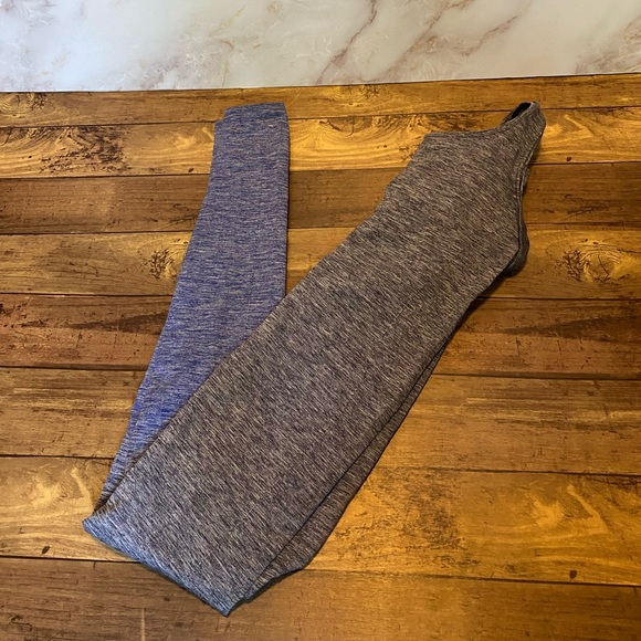 Lululemon Yoga one piece bodysuit in heather gray and blue -like new! - Picture 3 of 5